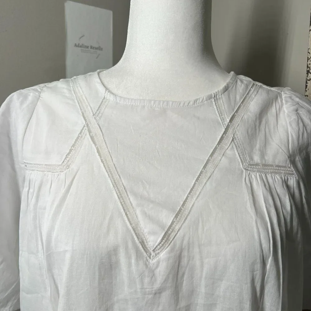 Vero Moda Organic Cotton Drop Hem Mini Dress in White Small - Picture 6 of 6